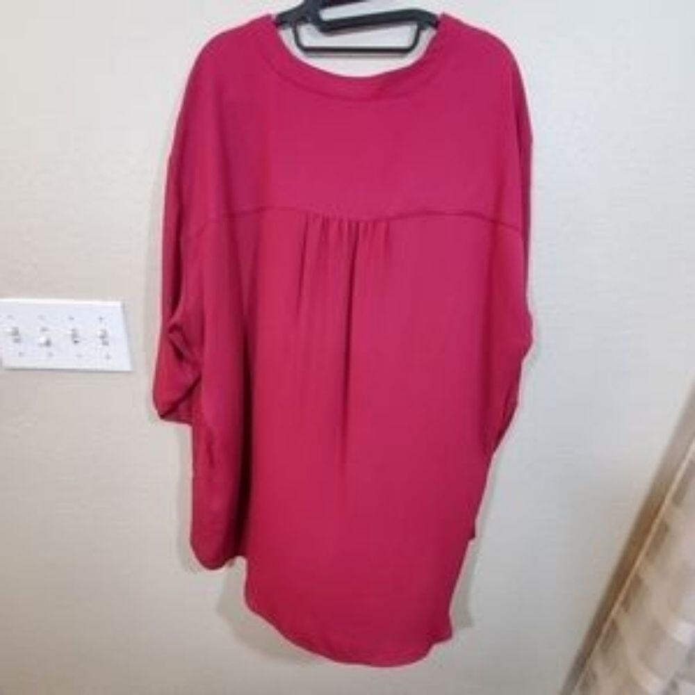 Covington Fuchsia Button Down High Low Shirt - image 2